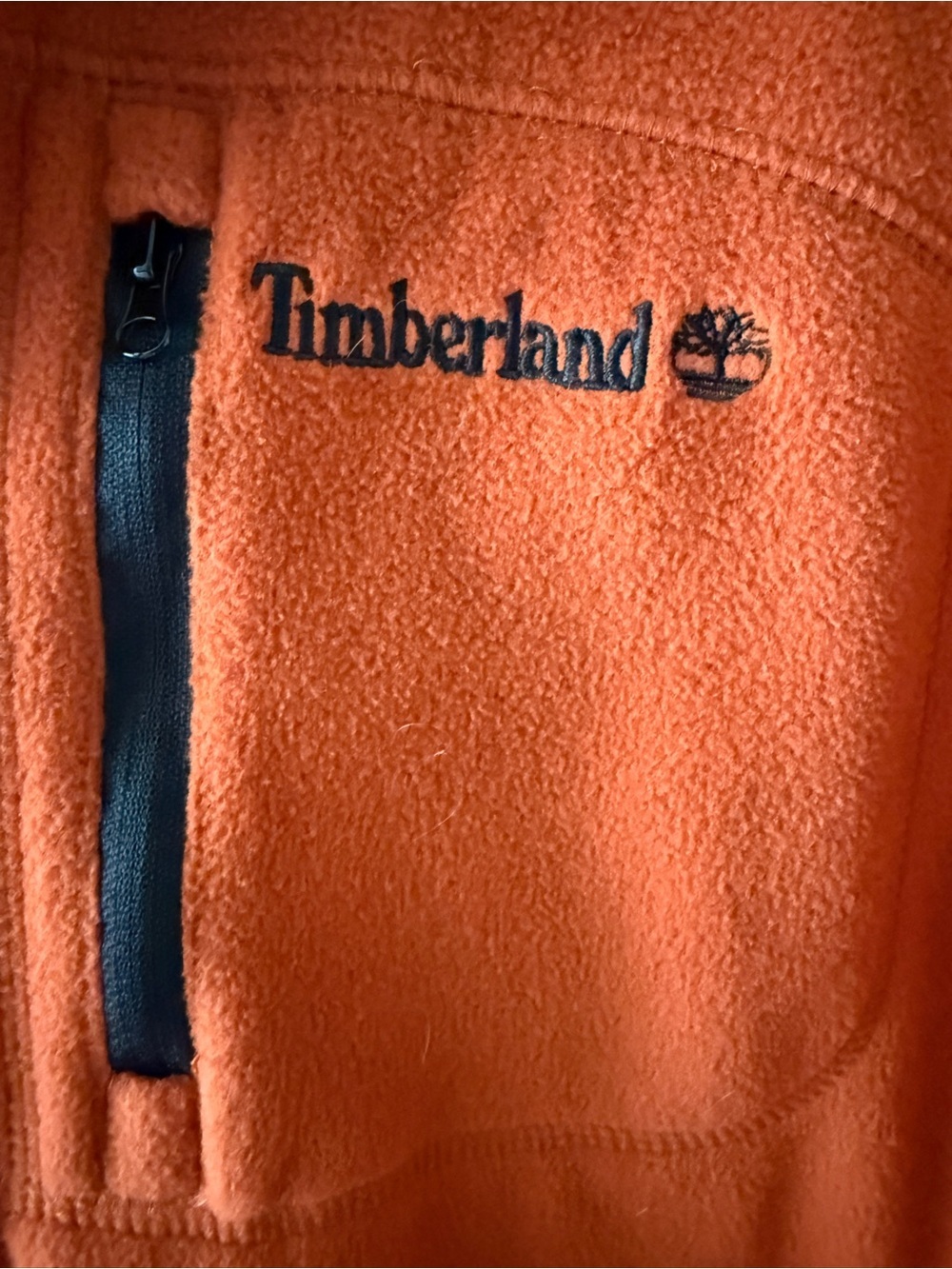 Timberland Orange Fleece Men's Autumn Jacket Full Zip Size M - Picture 4 of 7